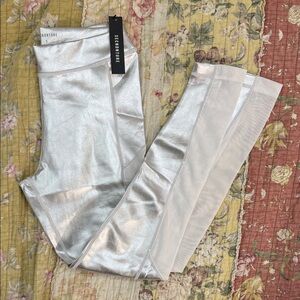 Shiny Silver Leggings